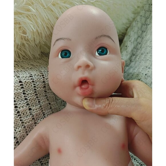 6.71lbs Cute Newborn Platinum Silicone 45cm Reborn Baby Girl Doll With Open Eyes - Picture 7 of 16